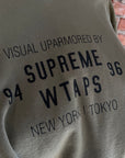 SUPREME FW21 WTAPS UPARMORED LOGO CREWNECK ‘OLIVE’