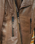 BALENCIAGA FW10 BIKER LEATHER JACKET ‘BROWN’