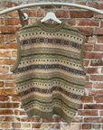 KAPITAL FAIR ISLE WOOL SWEATER VEST ‘BROWN’