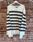 STUSSY CLASSIC STRIPED CREWNECK ‘BLACK/WHITE’