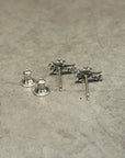 CHROME HEARTS CROSS PLUS STUD EARRINGS ‘SILVER’