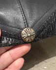 CHROME HEARTS FLEUR LEATHER HAT ‘BLACK’