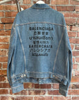 BALENCIAGA FW20 LANGUAGE DENIM TRUCKER JACKET ‘BLUE’