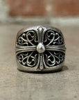 CHROME HEARTS OVAL CROSS RING ‘SILVER’