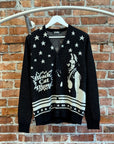 HYSTERIC GLAMOUR BLACK CAT BONE CARDIGAN ‘BLACK’