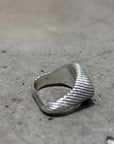 GUCCI WOVEN DOUBLE-G SIGNET RING ‘SILVER’