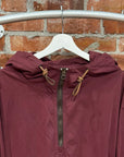ACNE STUDIOS FIELD ANORAK QUARTER ZIP PARKA ‘BURGUNDY’