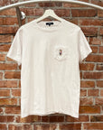 BEAMS "LO" BEAR POCKET TEE ‘WHITE’