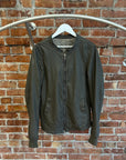 RICK OWENS 05-07 OLMAR MIRTA LAMBSKIN SAMPLE JACKET ‘OLIVE GREY’