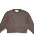AMULETWARE SEAM CONTRAST KNIT ‘BROWN’