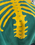 KAPITAL KOUNTRY OVERSIZED 2-TONE BONES CREWNECK ‘GREEN/YELLOW’