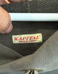 KAPITAL FEATHER CORD CATFISH HOODIE ‘SAGE’