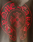 CHROME HEARTS VINTAGE PLUS CROSS FLEECE LINED ZIP UP 'BLACK/RED'
