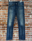 EVISU LOT 2010 13OZ SLIM STRAIGHT DENIM JEANS ‘FADED INDIGO/WHITE’