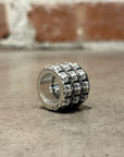 CHROME HEARTS PETE PUNK TRIPLE STACK RING ‘SILVER’