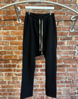 RICK OWENS DROPCROTCH RIG SWEATPANTS ‘BLACK’