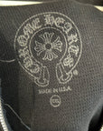 CHROME HEARTS HORSESHOE FLORAL THERMAL ZIP HOODIE ‘BLACK’