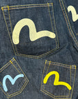 EVISU MULTIPOCKET GULL SHORTS 'INDIGO'