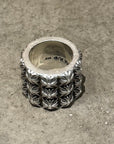 CHROME HEARTS PETE PUNK TRIPLE STACK RING ‘SILVER’
