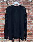 RICK OWENS SS19 BABEL DRAPE SWEATSHIRT ‘BLACK’