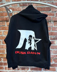 DUSK DAWN BOXY ZIP UP HOODIE ‘BLACK’