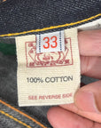 EVISU LOT 0001 CHENILLE GULL DENIM 'INDIGO/GREEN'