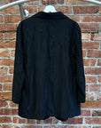 ISSEY MIYAKE DAWN WRINKLED LINEN COAT ‘BLACK’