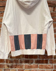 VISVIM AW19 P.O. STRIPES JUMBO HOODIE ‘WHITE’