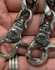 DEAL DESIGN DOUBLE KG CLIP CUBAN WALLET CHAIN ‘SILVER’