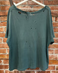 ENFANTS RICHES DEPRIMES FW24 DISTRESSED LOGO TEE ‘GREEN’