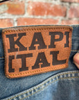 KAPITAL KOUNTRY OKABILLY FLARED PATCHWORK DENIM ‘BLUE’