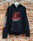 VETEMENTS SS18 ZURICH REVERSIBLE ZIP UP HOODIE ‘BLACK’