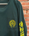 CHROME HEARTS HORSESHOE POCKET LONGSLEEVE ‘FOREST/NEON’