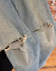 SAINT LAURENT SS15 D02 KNIFE CUT DENIM ‘MUD WASH BLUE’