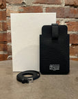 MAISON MARGIELA FOUR STITCH PHONE HOLDER/TRAVEL CASE ‘BLACK’