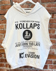 RAF SIMONS ARCHIEVE REDUX KOLLAPS SLEEVELESS HOODIE ‘WHITE’