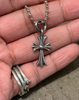 CHROME HEARTS TINY CROSS NECKLACE ‘SILVER’