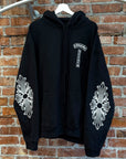 CHROME HEARTS T-BAR FLORAL PULLOVER HOODIE ‘BLACK’