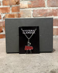 HYSTERIC GLAMOUR PIN UP GIRL ENAMEL NECKLACE ‘SILVER’