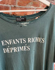 ENFANTS RICHES DÉPRIMÉS FW24 DISTRESSED LOGO TEE ‘GREEN’