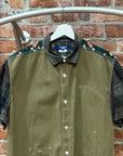 JUNYA WATANABE PATCHWORK BUTTON UP ‘GREEN’