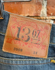 EVISU LOT 2008 THIN GULL DENIM 'INDIGO/WHITE'