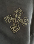 RHUDE CROSS MONOGRAM PULLOVER HOODIE ‘BLACK’