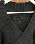 JULIUS UNRELEASED SAMPLE LOOSE GAUGE WOOL SWEATER ‘DARK GREY’