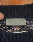 DIOR 2021 OBLIQUE JACQUARD KNIT CREWNECK ‘NAVY’
