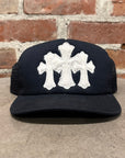 CHROME HEARTS TRIPLE PONY HAIR CROSS PATCH TRUCKER ‘BLACK’