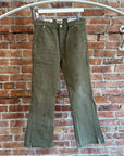 GALLERY DEPT RECYCLED RECONSTRUCTION FLARE PANTS ‘GREEN’