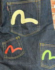 EVISU MULTIPOCKET GULL SHORTS 'INDIGO'