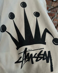 STUSSY CROWN LOGO ZIP HOODIE ‘CLOUD’