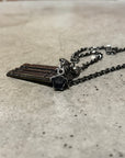 VERSACE MEDUSA PLATE DOG TAG NECKLACE ‘GUN METAL’